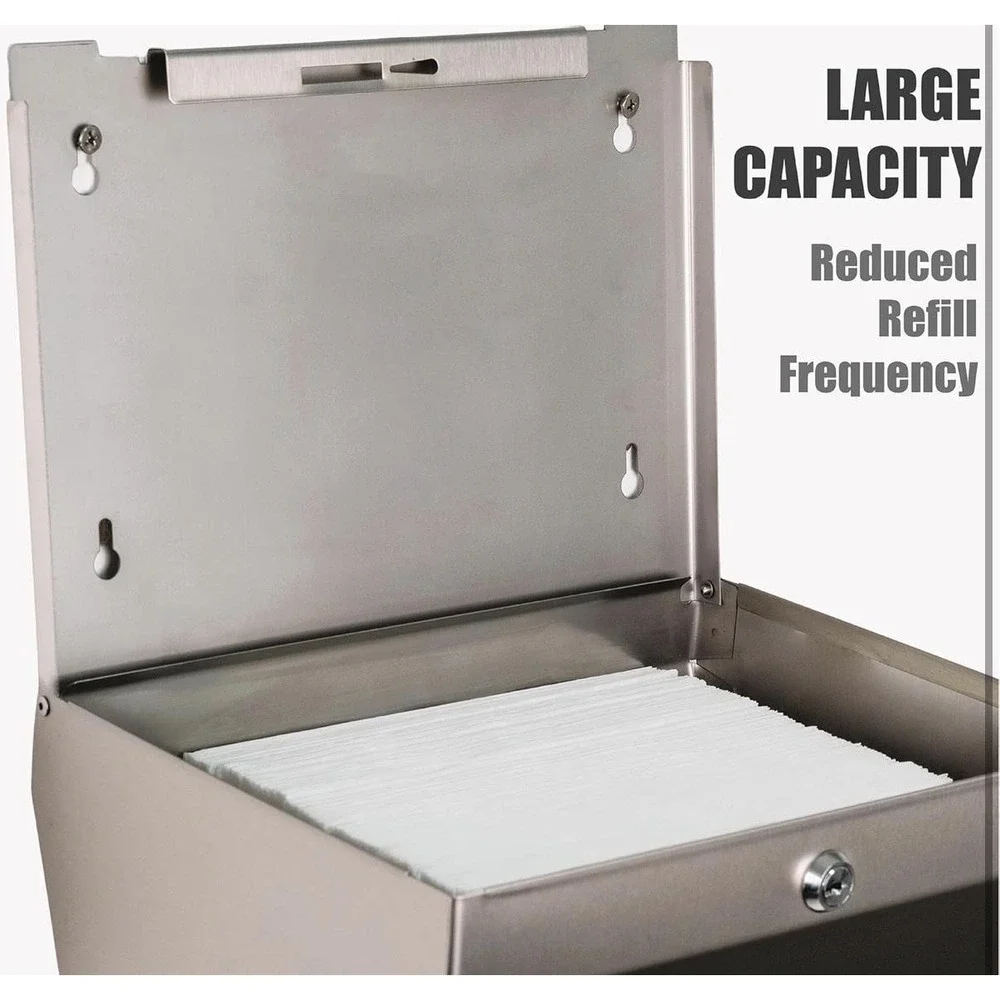 Vellora Paper Towel Dispenser‎ SS304 Stainless Steel Lock Wall Mount 400 C-Fold